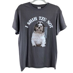 Shih Tzu Tshirt I Shih Tzu Not with image of Shih Tzu dog Sz M